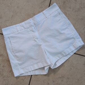 J. Crew White Shorts Classic Flat Front Trouser - Size 2